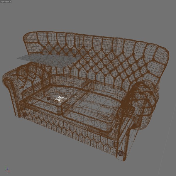 3d model devon 2 seater leather chair - DEVON 2 SEATER LEATHER CHAIR by Carrara1